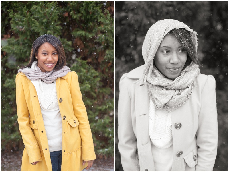 Charlotte Portrait Photo, Snow Portrait