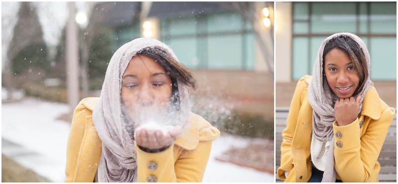 Charlotte Portrait Photo, Snow Portrait