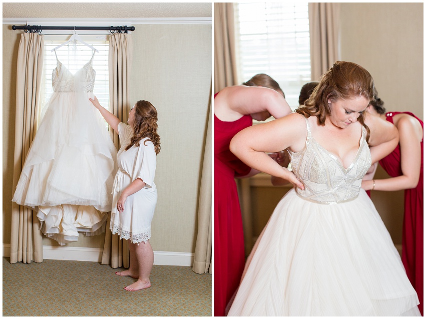 Red and Pink Pinehurst Country Club Wedding by Destination and Charlotte Wedding Photographer Samantha Laffoon