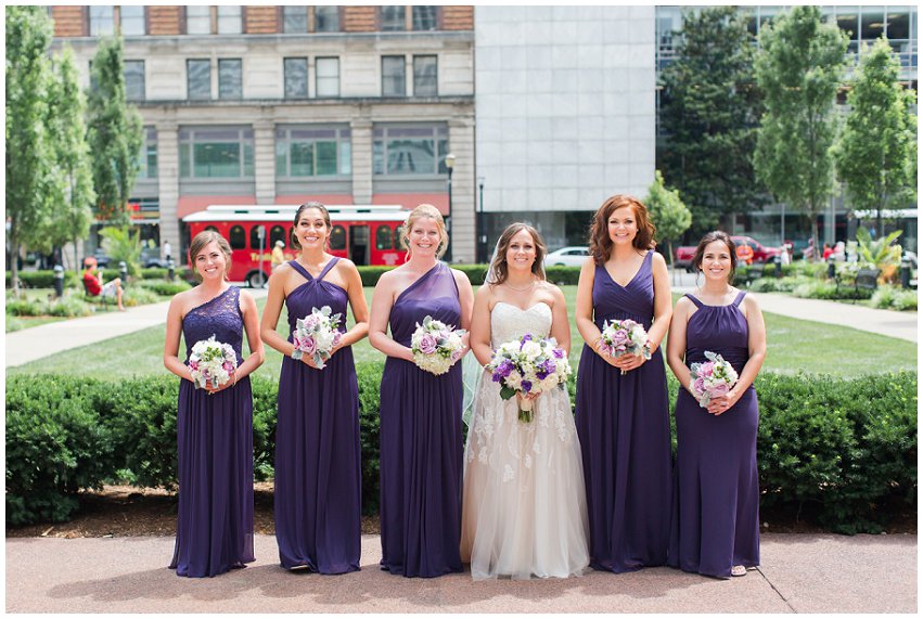 Gray and Purple Gramercy Louisville Kentucky Wedding Samantha Laffoon Photography