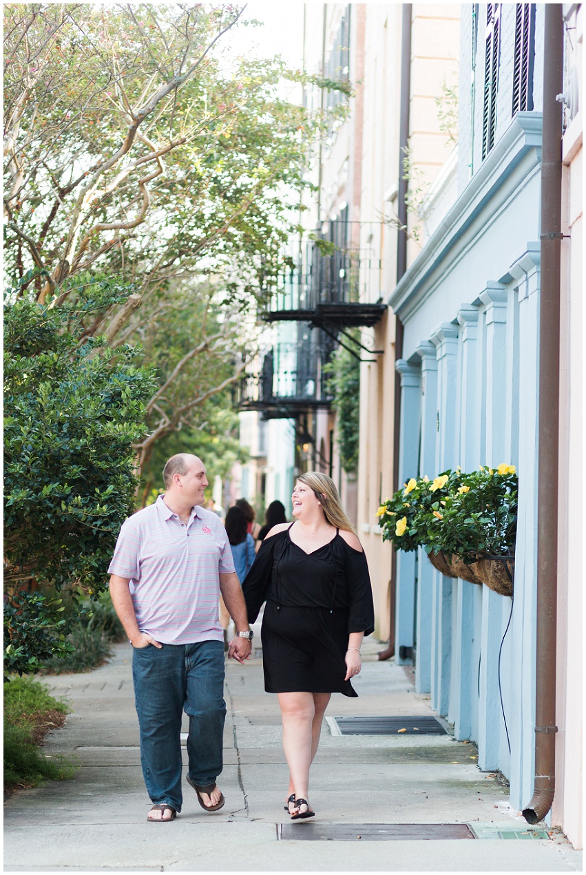 Michael and Stacy Downtown Historic Charleston Engagement Session Destination Wedding Photographer Samantha Laffoon