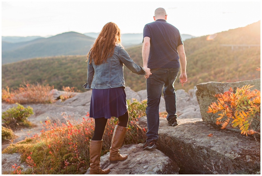 Vinny and Jenna Boone Grandfather Mountain Fall Engagement Session by Boone Wedding and Engagement Photographer Samantha Laffoon