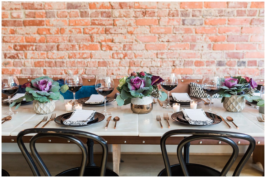 Southpark magazine feature holiday table Kindred restaurant Charlotte photographer