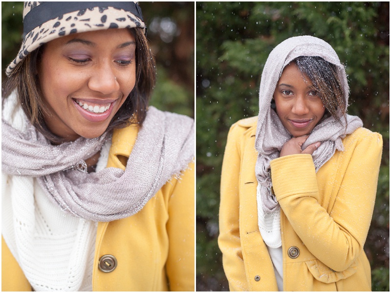 Charlotte Portrait Photo, Snow Portrait