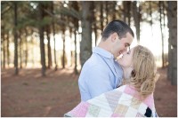 Professional wedding photographer of the Carolinas, Charlotte engagement photographer, Charlotte wedding photographer, Frank Liske Park engagement photo, rustic engagement photo, blanket engagement, forest engagement, North Carolina wedding photographer,
