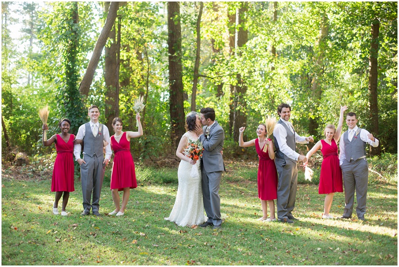 Professional Photographer of the Carolinas, Beaver Dam Wedding, Vintage bride, bold red lips, fur stole, Wheat Stock bouquet, Grey and red wedding, Gray and red wedding, Charlotte wedding photographer, North Carolina wedding photographer, Davidson wedding photographer, fall wedding inspiration, Toms bridal shoes