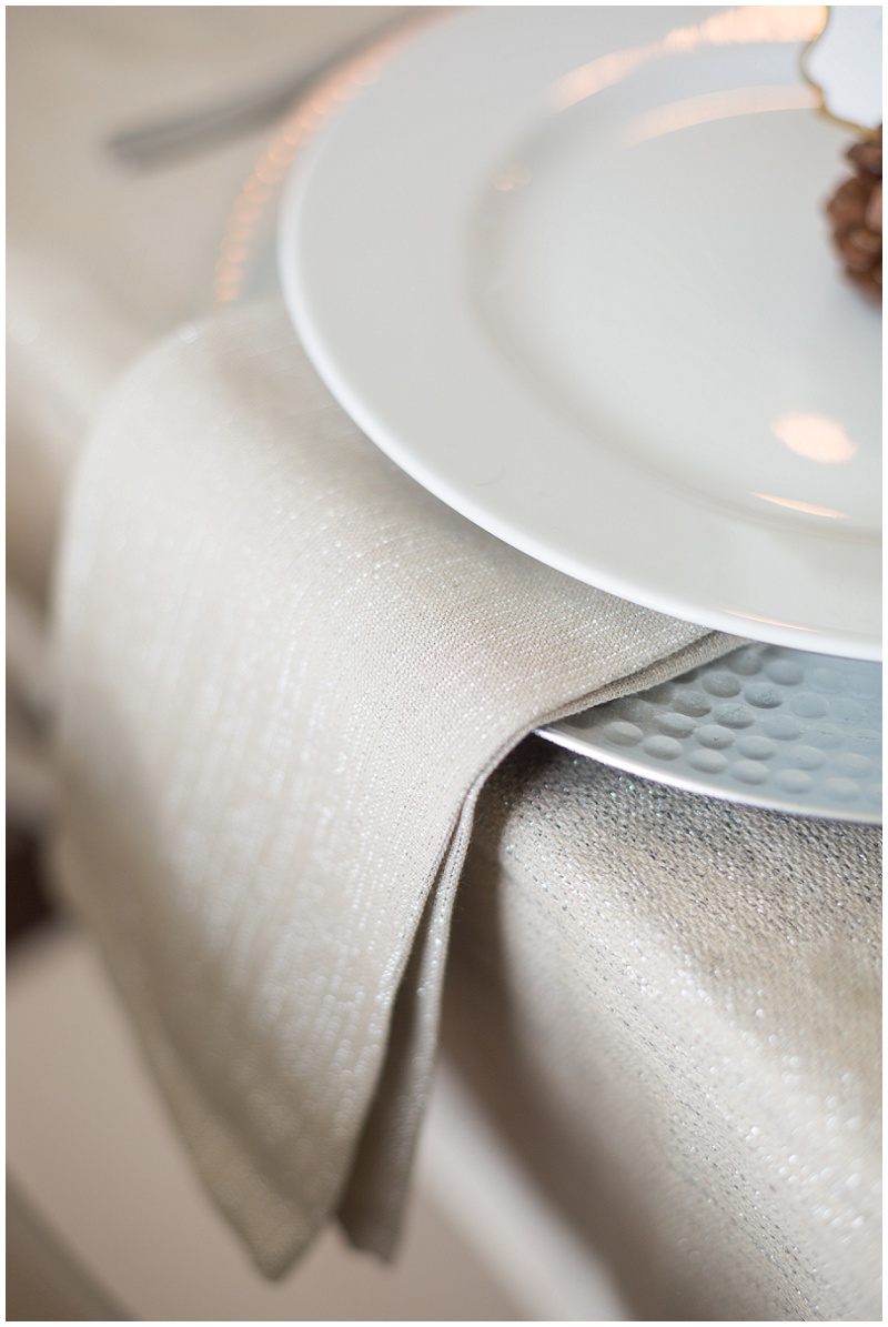 Silver and gold Christmas table, professional photographer of the Carolinas, Charlotte wedding photographer