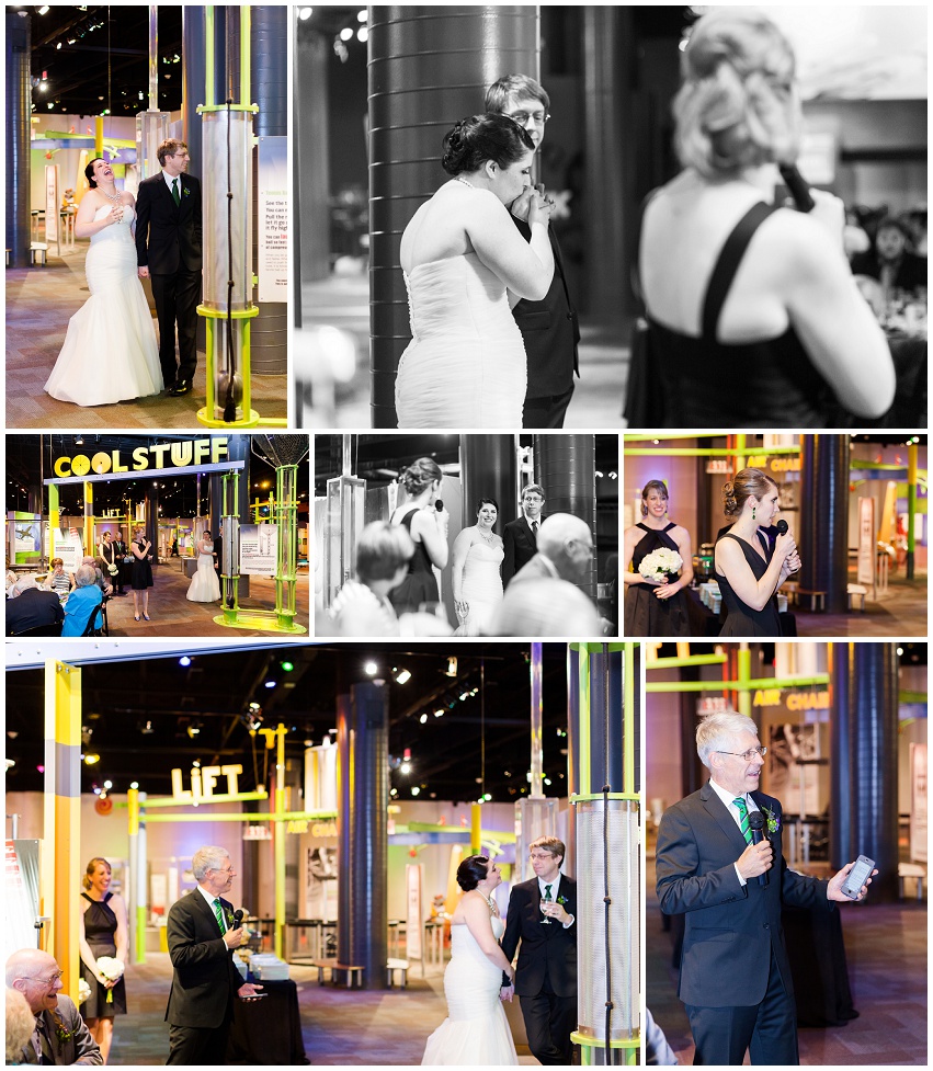 Fun Discovery Place Wedding in Uptown Charlotte by Destination Wedding Photographer Samantha Laffoon