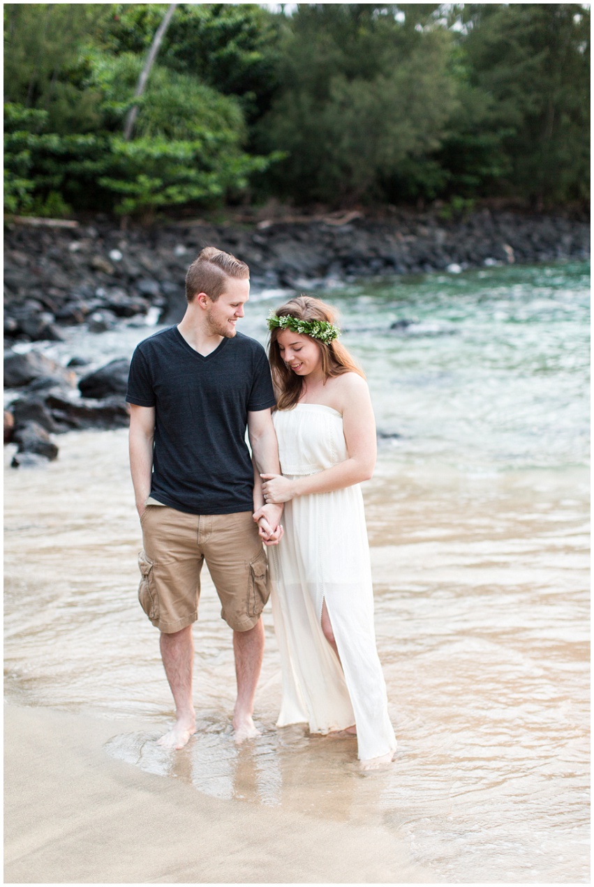 Romantic Kauai Engagement Session in Hawaii by Destination Wedding Photographer Samantha Laffoon