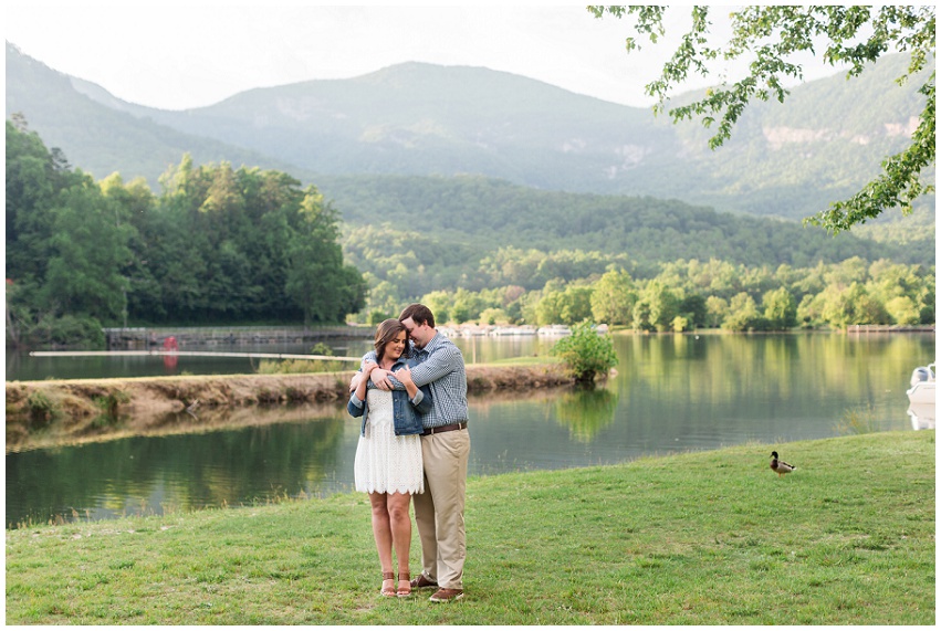 Fun Spring Lake Lure North Carolina Engagement Session by Destination Wedding Photographer Samantha Laffoon