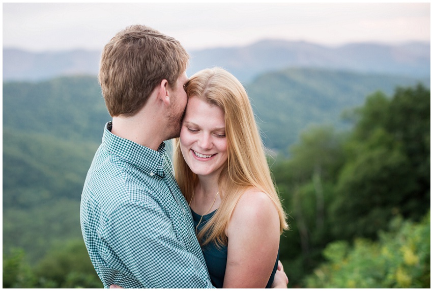 Sweet Blue Ridge Parkway Engagement Session by Destination Wedding Photographer Samantha Laffoon Photography