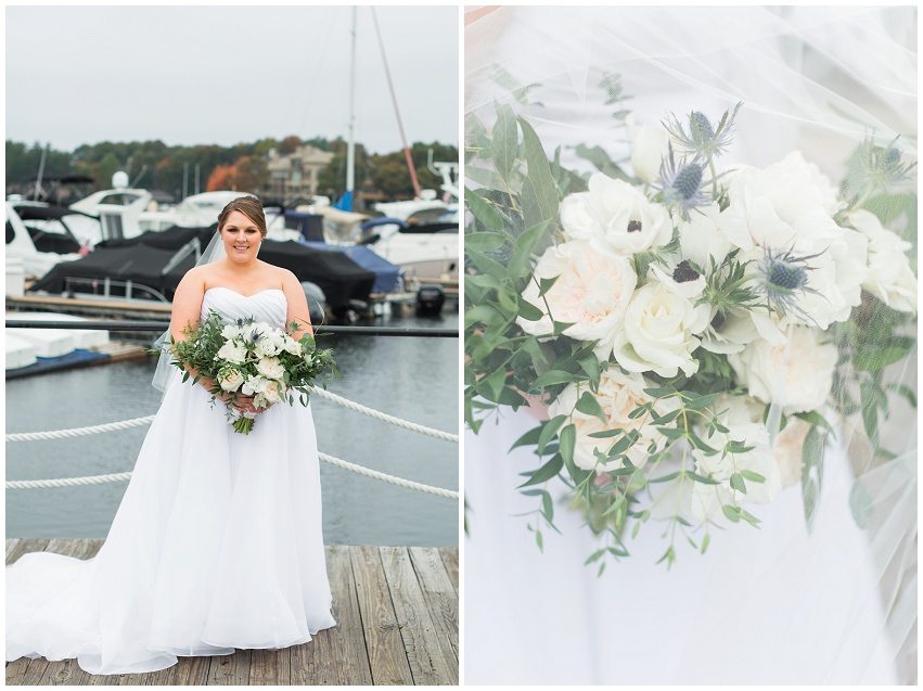 Navy and black elegant fall Peninsula Yacht Club wedding by Charlotte wedding photographer Samantha Laffoon