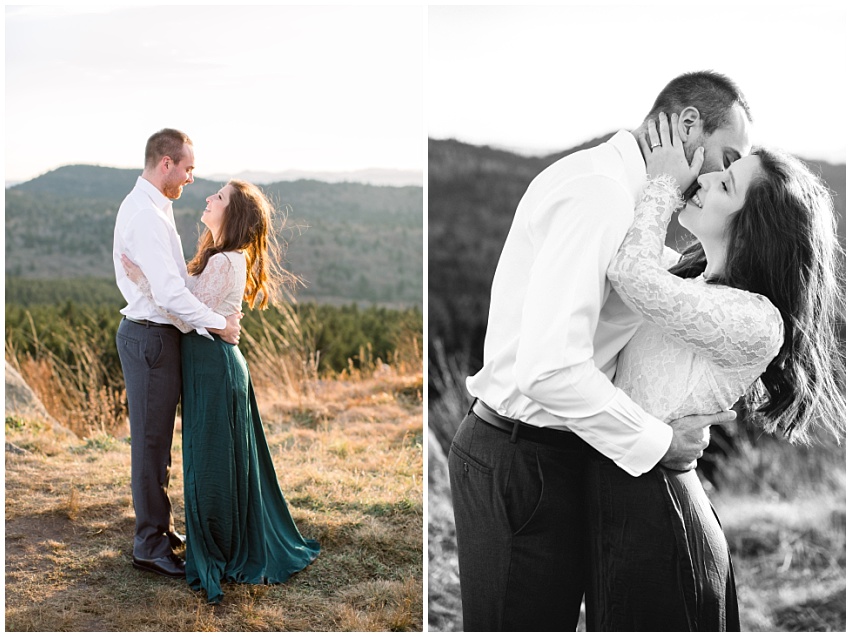 Jenna and Chris' stunning Black Balsam Knob Engagement Session Asheville Mountain Engagement by wedding photographer Samantha Laffoon