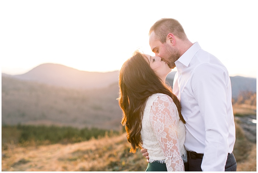 Jenna and Chris' stunning Black Balsam Knob Engagement Session Asheville Mountain Engagement by wedding photographer Samantha Laffoon