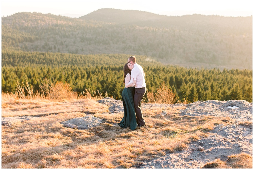 Jenna and Chris' stunning Black Balsam Knob Engagement Session Asheville Mountain Engagement by wedding photographer Samantha Laffoon