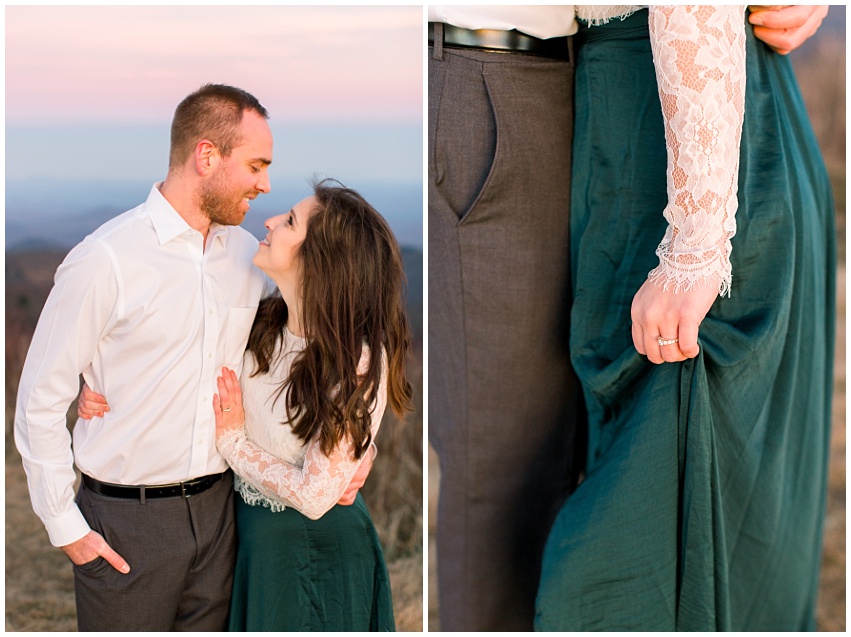 Jenna and Chris' stunning Black Balsam Knob Engagement Session Asheville Mountain Engagement by wedding photographer Samantha Laffoon