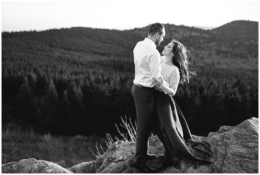 Jenna and Chris' stunning Black Balsam Knob Engagement Session Asheville Mountain Engagement by wedding photographer Samantha Laffoon