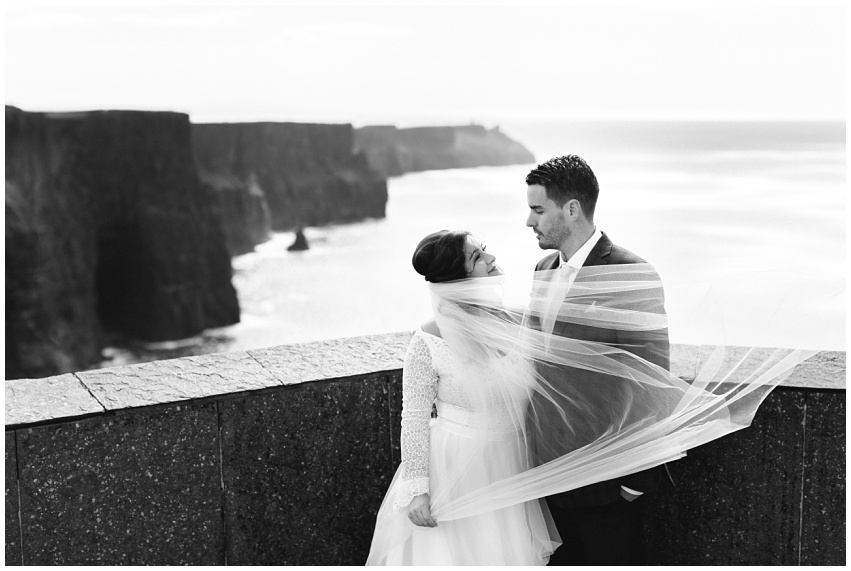 Cliffs of Moher wedding in Ireland by Destination and Ireland wedding Photographer Samantha Laffoon