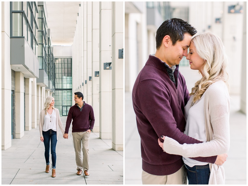 Uptown Charlotte Engagement Session by Charlotte wedding photographer Samantha Laffoon