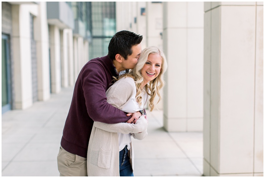 Uptown Charlotte Engagement Session by Charlotte wedding photographer Samantha Laffoon