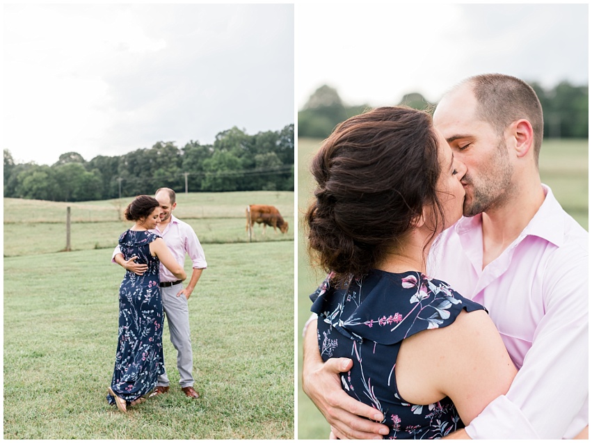 Summer Dairy Barn engagement session Top Charlotte North Carolina wedding photographer