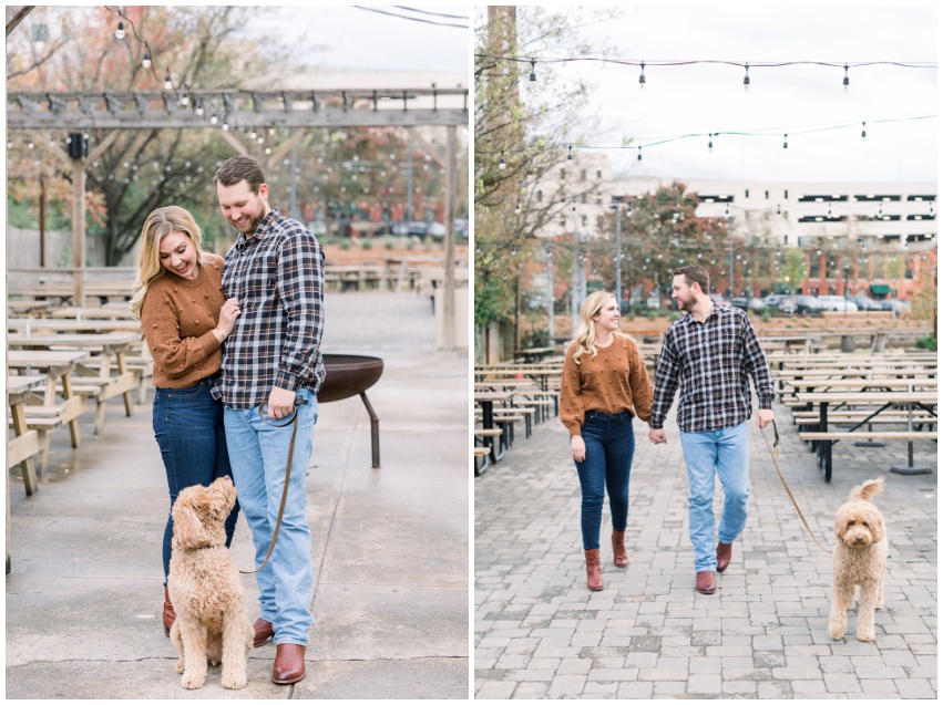 Romare Bearden Park and Sycamore Brewing engagement session Charlotte engagement and wedding photography