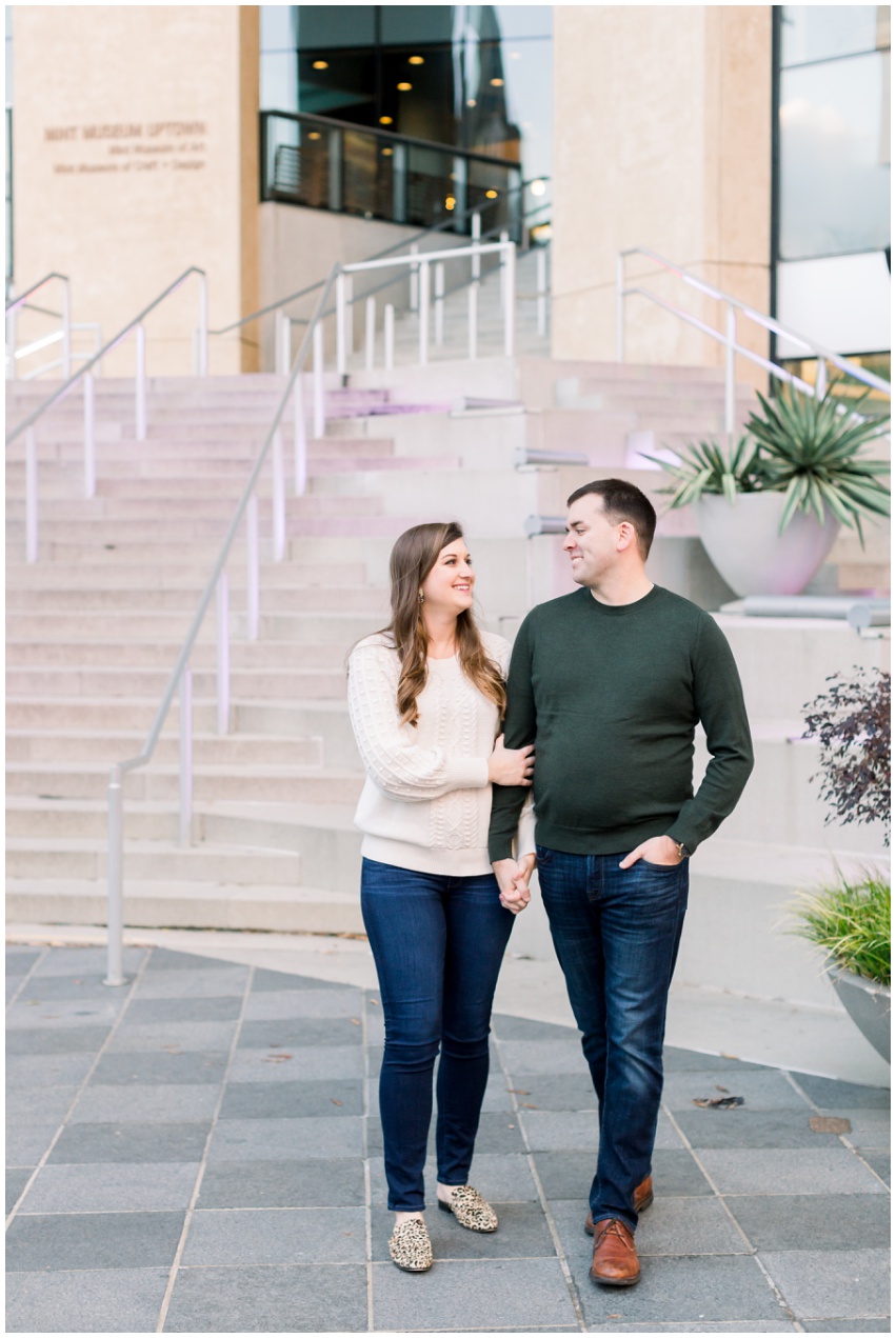 Charlotte North Carolina Engagement session in Uptown by top wedding photographer Samantha Laffoon