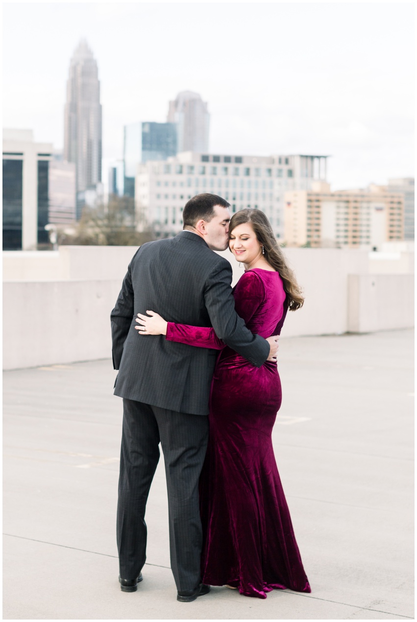 Charlotte North Carolina Engagement session in Uptown by top wedding photographer Samantha Laffoon