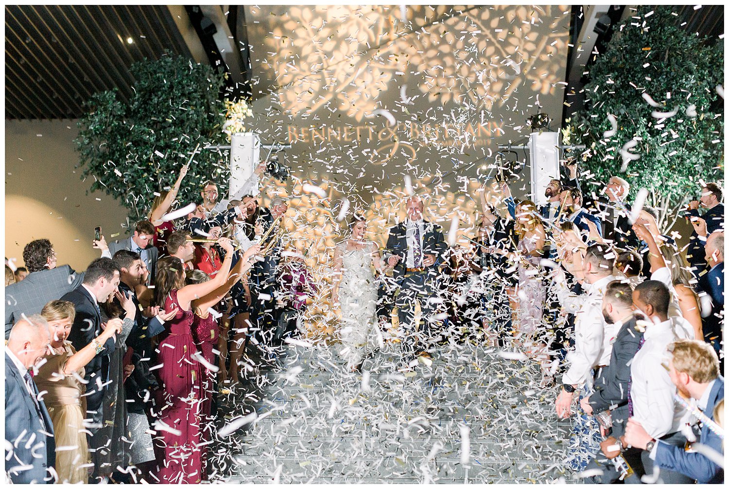 Confetti exit wedding photos at the Ritz Carlton 