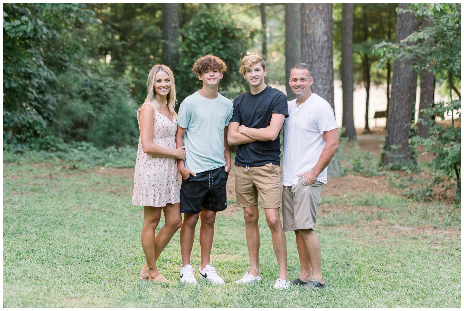 Summertime Jetton Park family photos in Charlotte North Carolina