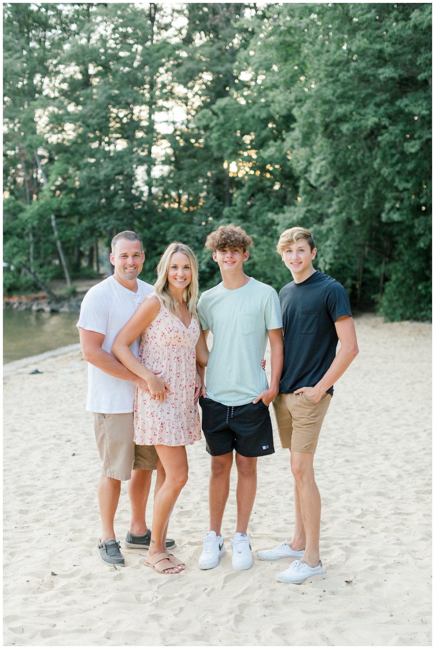 Summertime Jetton Park family photos in Charlotte North Carolina