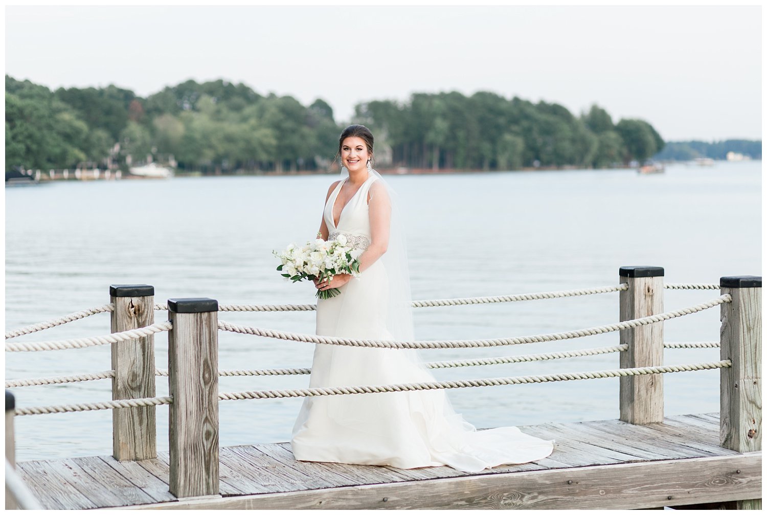 stunning bridal photo at golf club Charlotte North Carolina