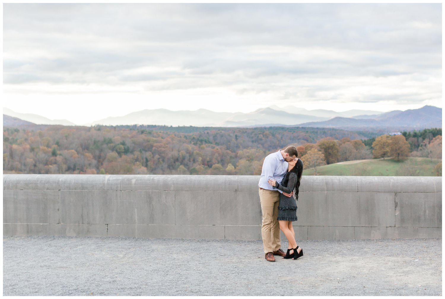 Asheville mountain engagement session