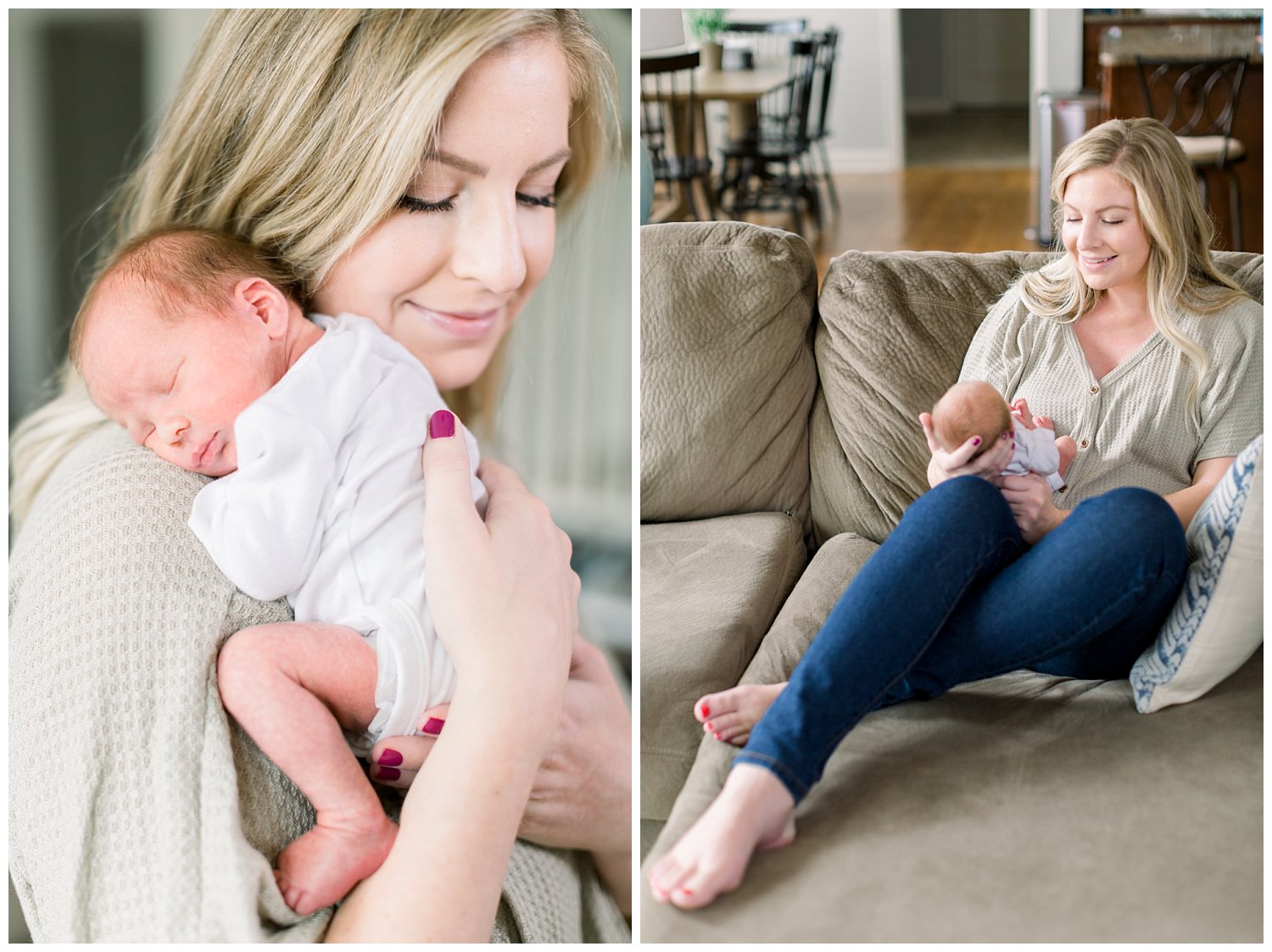 Charlotte in home newborn lifestyle photos