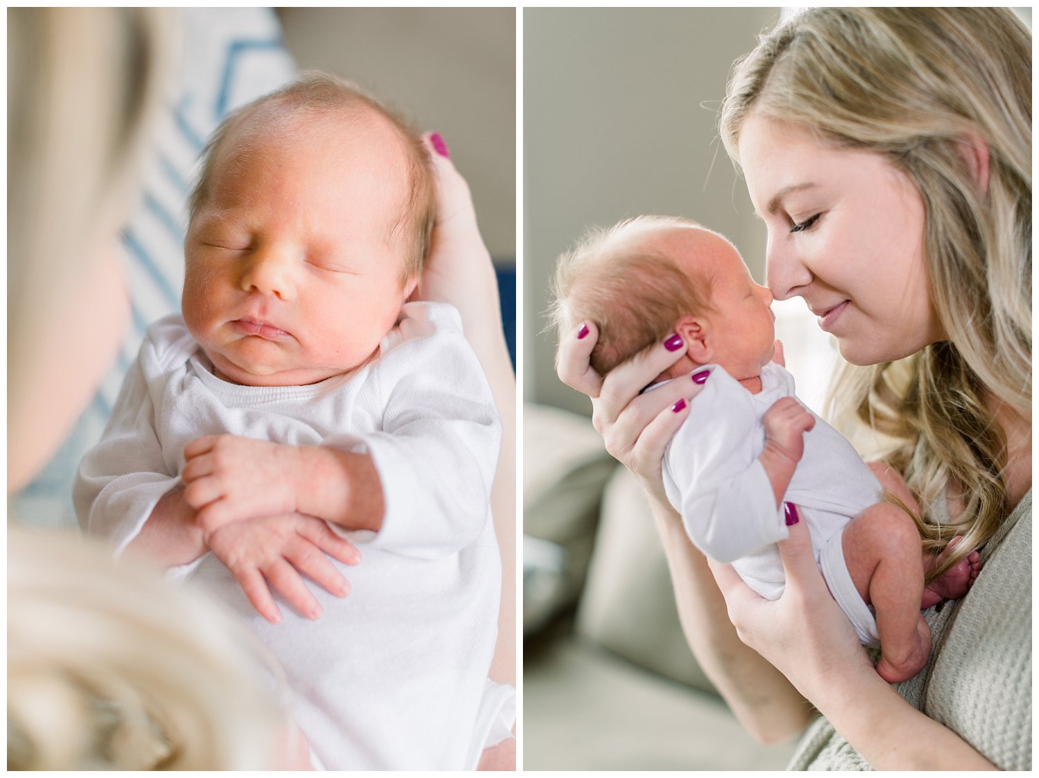 Charlotte in home newborn lifestyle photos