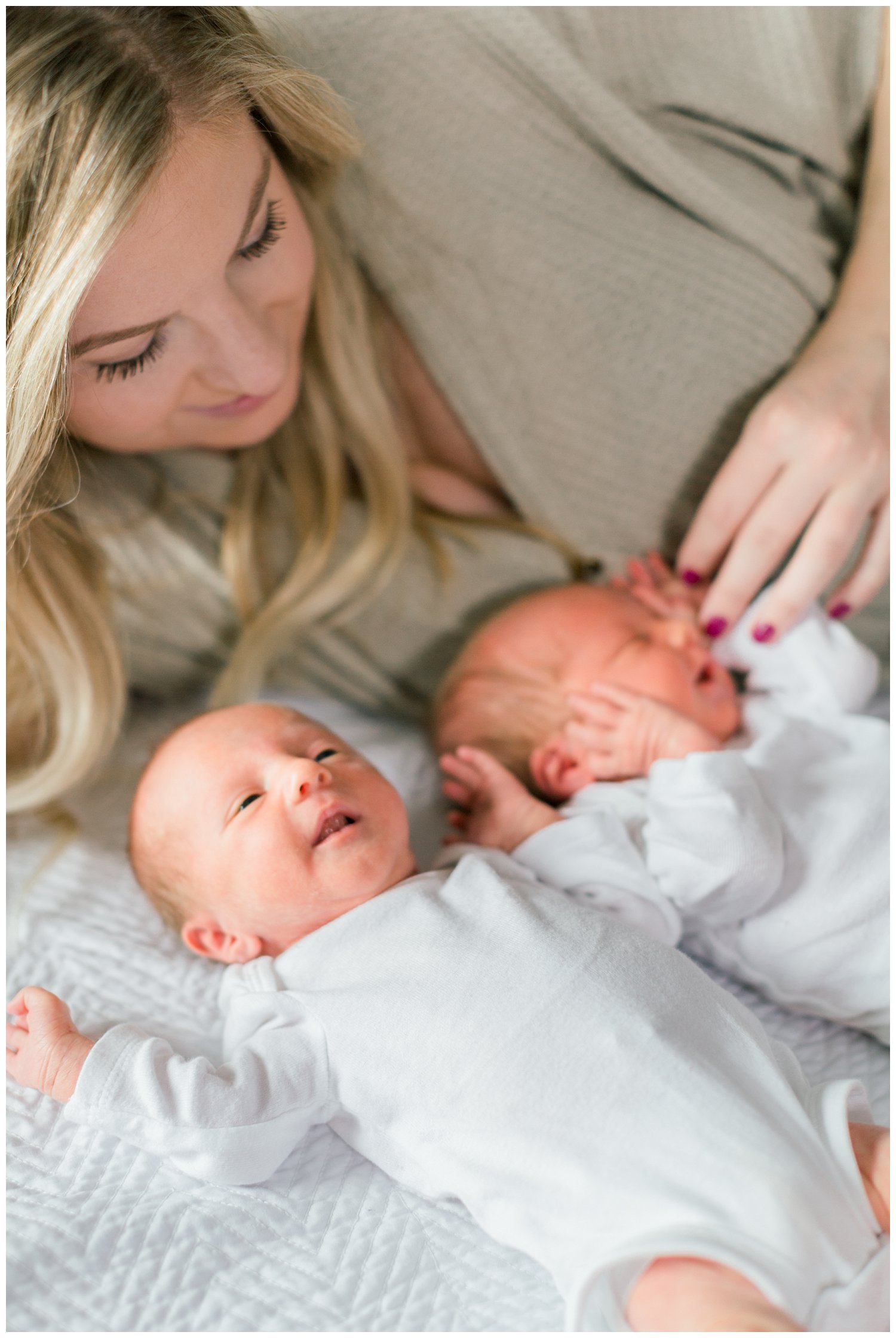 Charlotte in home newborn lifestyle photos