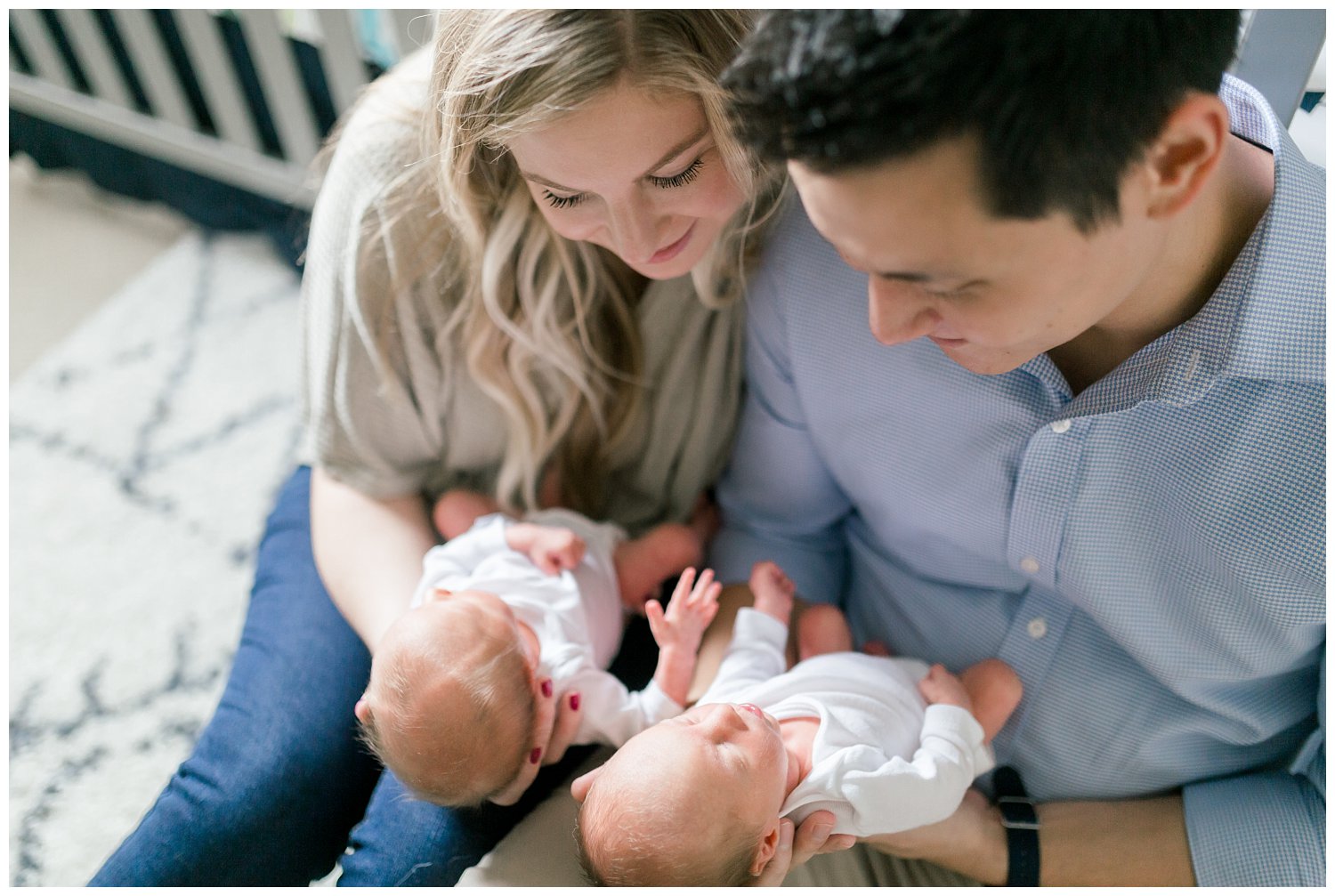 Charlotte in home newborn lifestyle photos