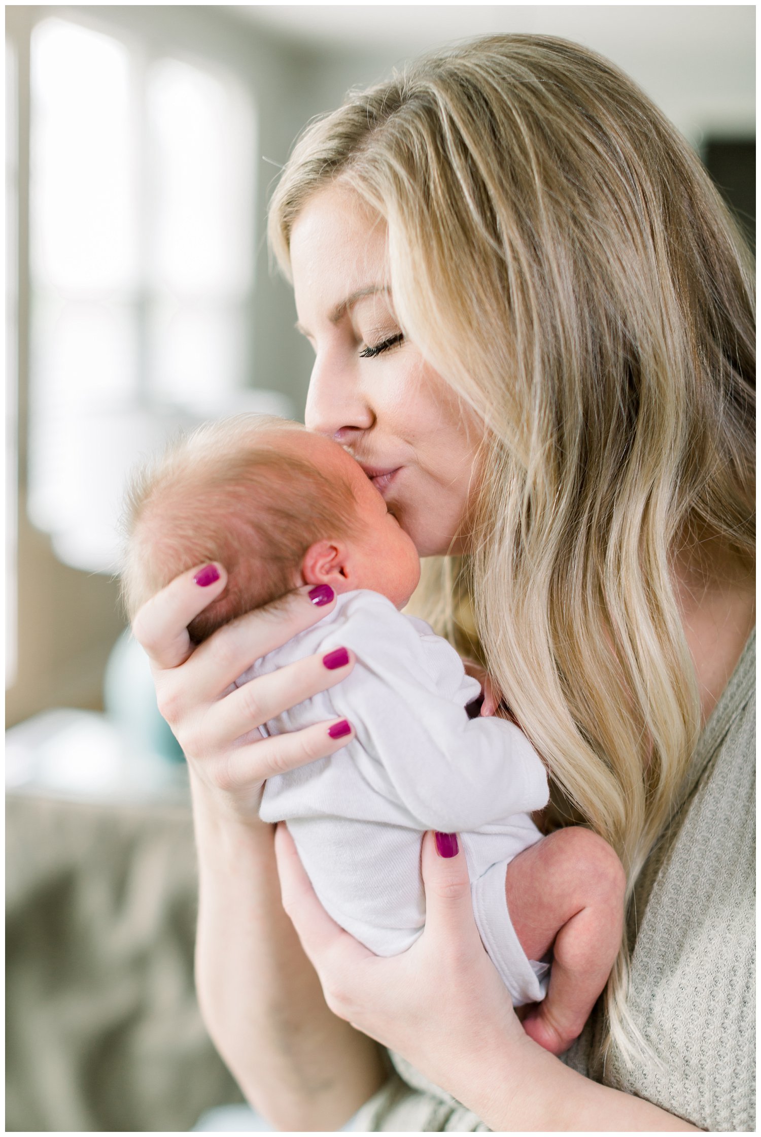 Charlotte in home newborn lifestyle photos